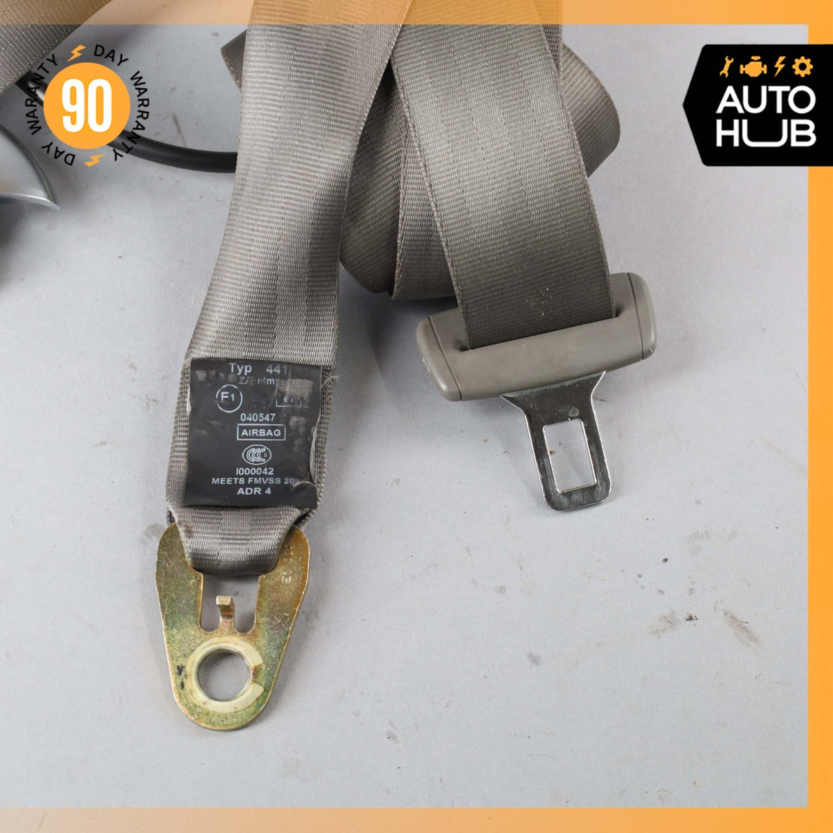 03-06 Bentley Continental GT Front Right Passenger Side Seat Belt Gray OEM - photo 9