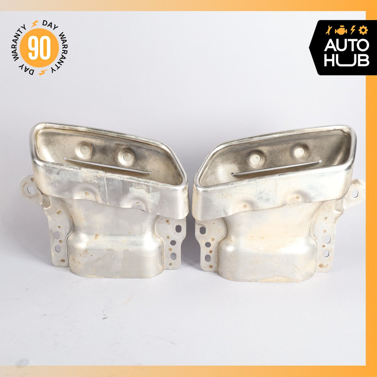 10-16 Mercedes W221 S400 SL400 AMG Exhaust Muffler Tips Left and Right Set OEM - photo 5