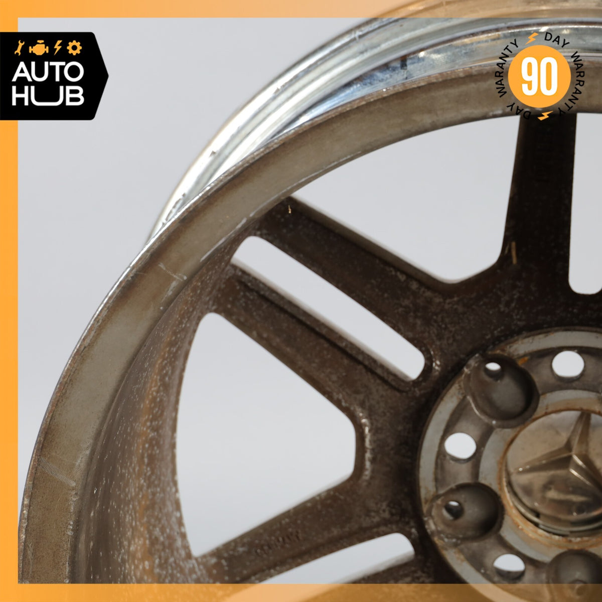 Mercedes W204 C350 C63 AMG 8.5 x R17 17" Rear Wheel Rim Chrome 2044014602 OEM - photo 12