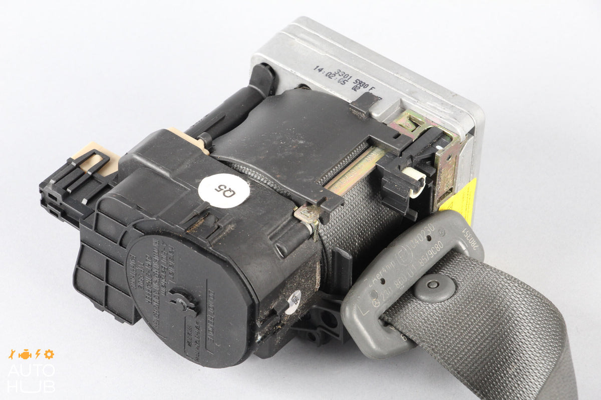 03-06 Mercedes R230 SL550 SL55 Left Driver Side Seat Belt Retractor Charcoal OEM - photo 3