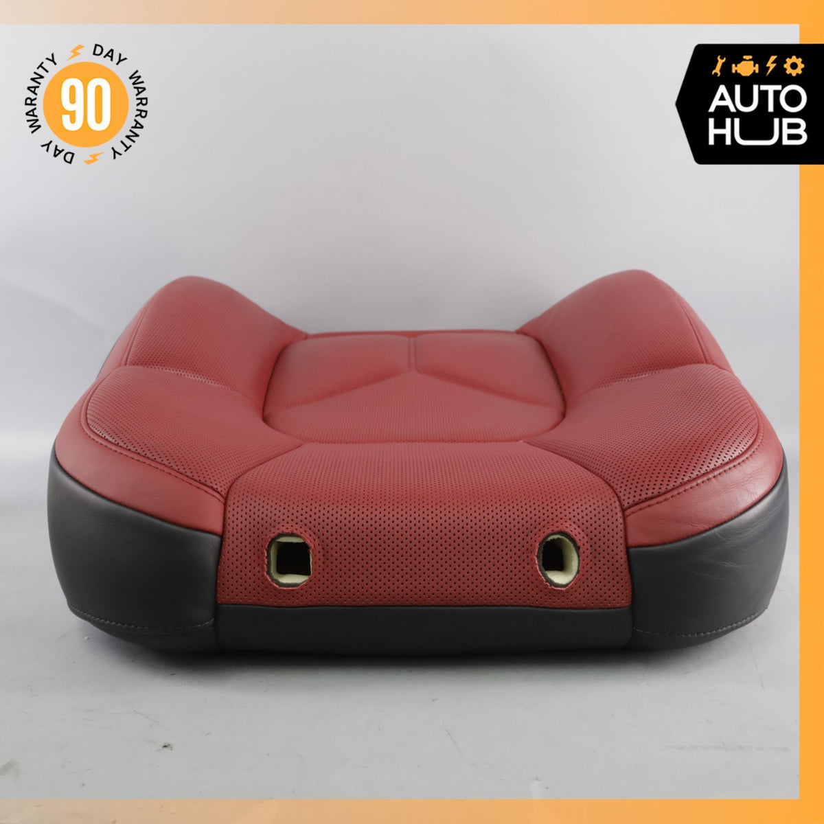 15-18 Porsche Macan 95B Front Left Side Seat Upper Cushion Leather Red OEM - photo 12