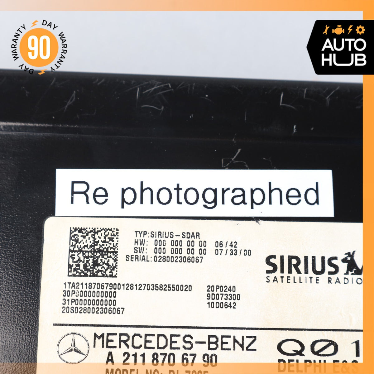 03-09 Mercedes W209 CLK550 SL500 Sirius Satellite Radio Receiver 2118706790 OEM - photo 9