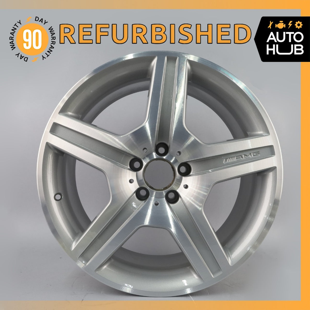 Mercedes W221 S550 CL63 AMG 8.5 x 19 19" Front Wheel Rim Polished Silver OEM - photo 1