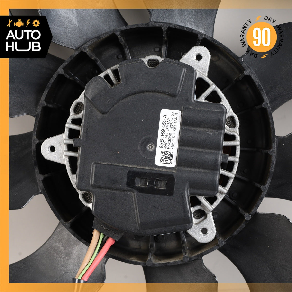 15-25 Porsche Macan 95B S GTS Turbo Radiator Cooling Fan Motor w/ Blade OEM 44k - photo 7