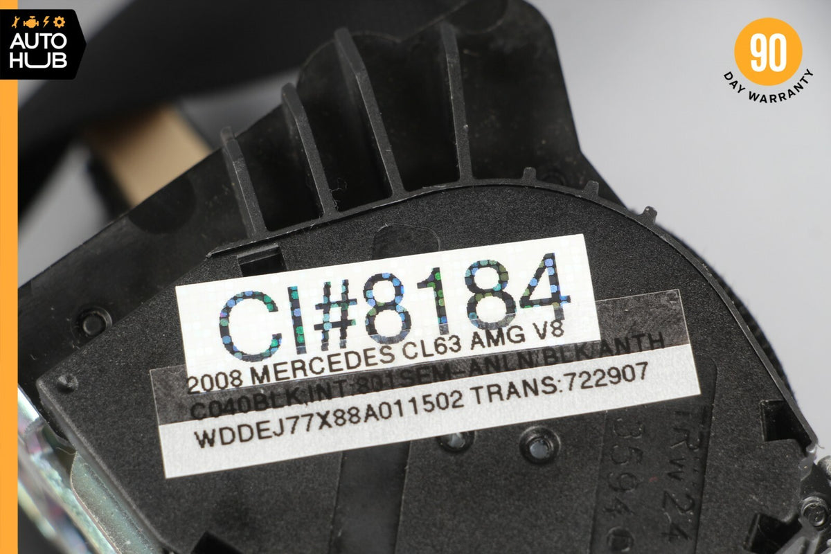 07-10 Mercede W216 CL63 CL550 CL600 Front Left Driver Side Seat Belt Black OEM - photo 9
