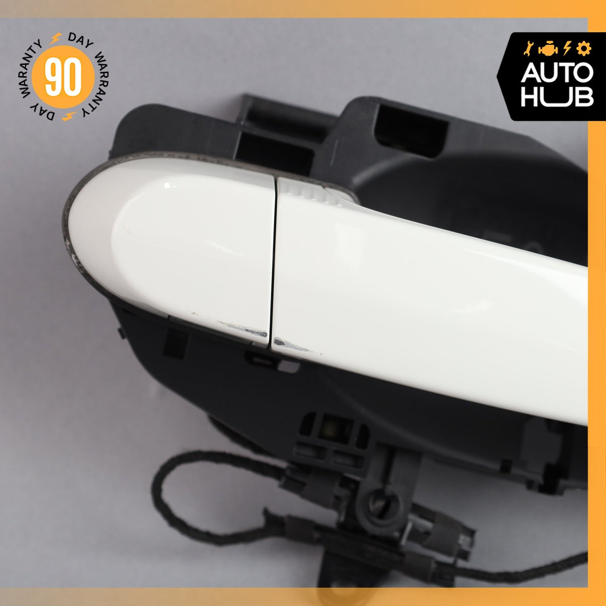 13-15 BMW E84 X1 Rear Right Exterior Door Handle w/ Bracket White OEM - photo 5