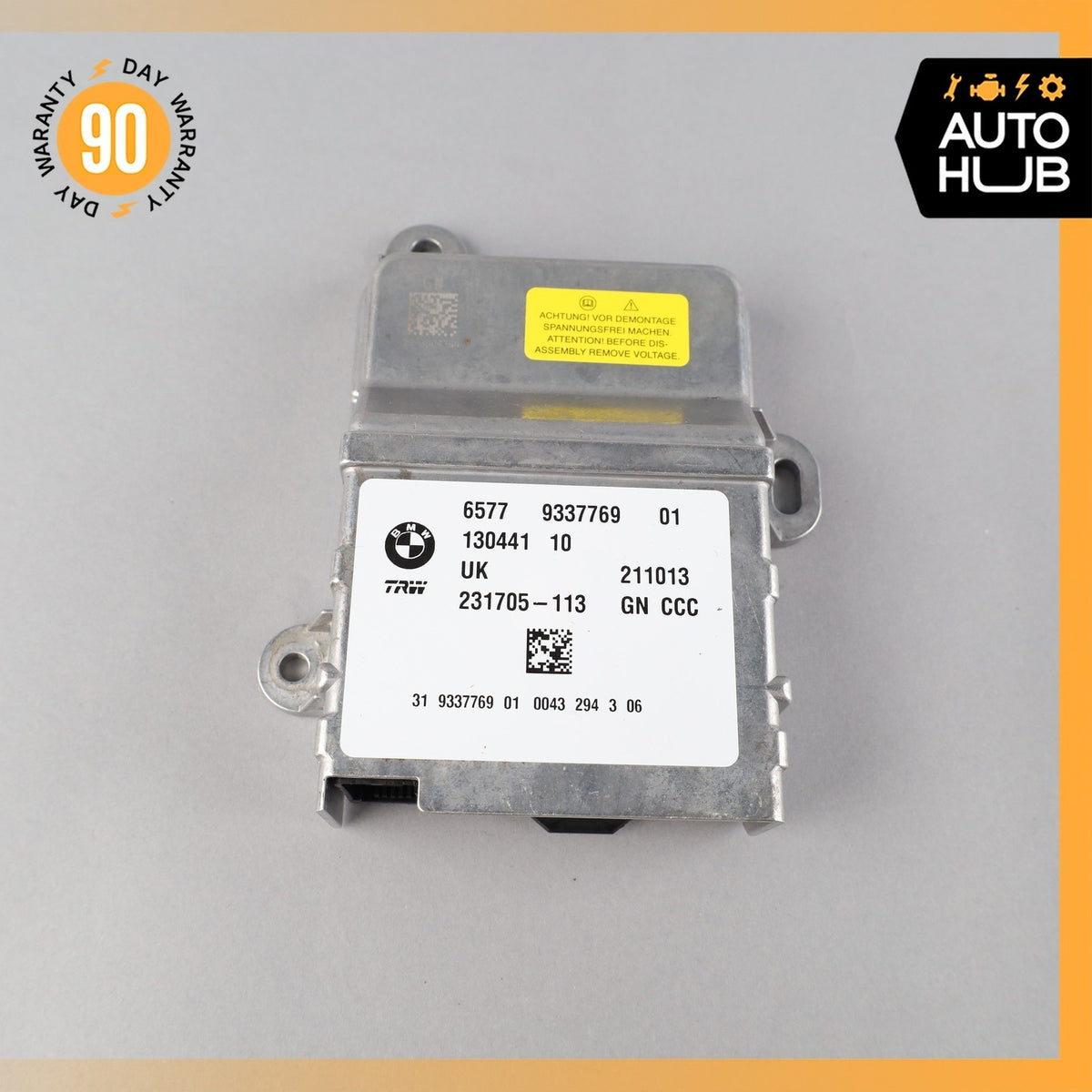 14-19 BMW i3 I01 I8 I12 X1 Mini Airbag Air Bag Sensor SRS Control Module OEM 43k - photo 7