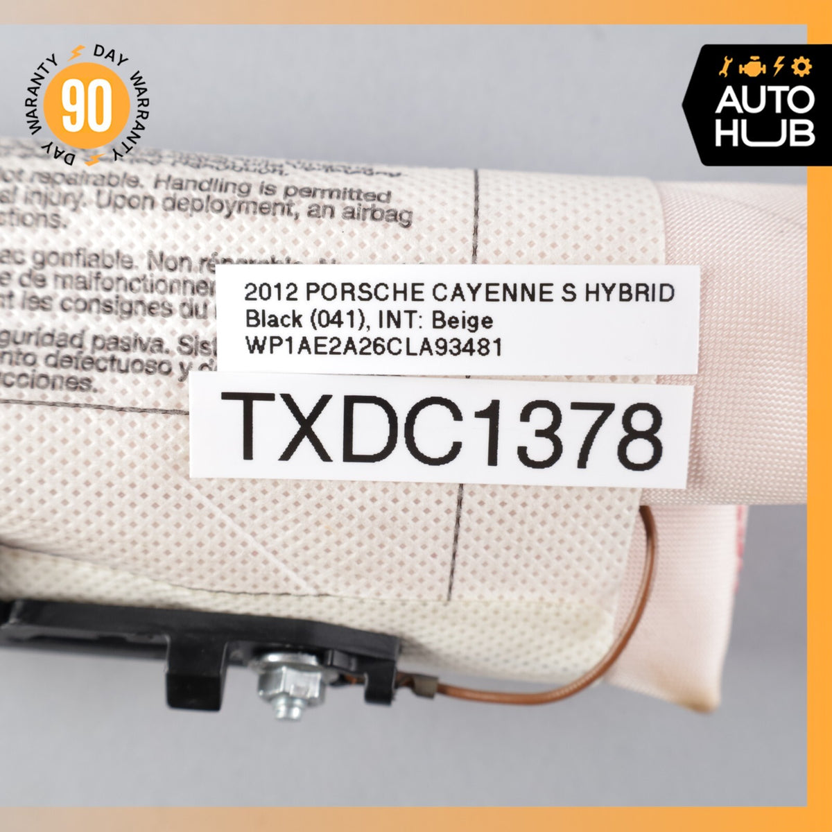 11-18 Porsche Cayenne 958 Hybrid S Front Right Passenger Side Seat Airbag OEM - photo 10