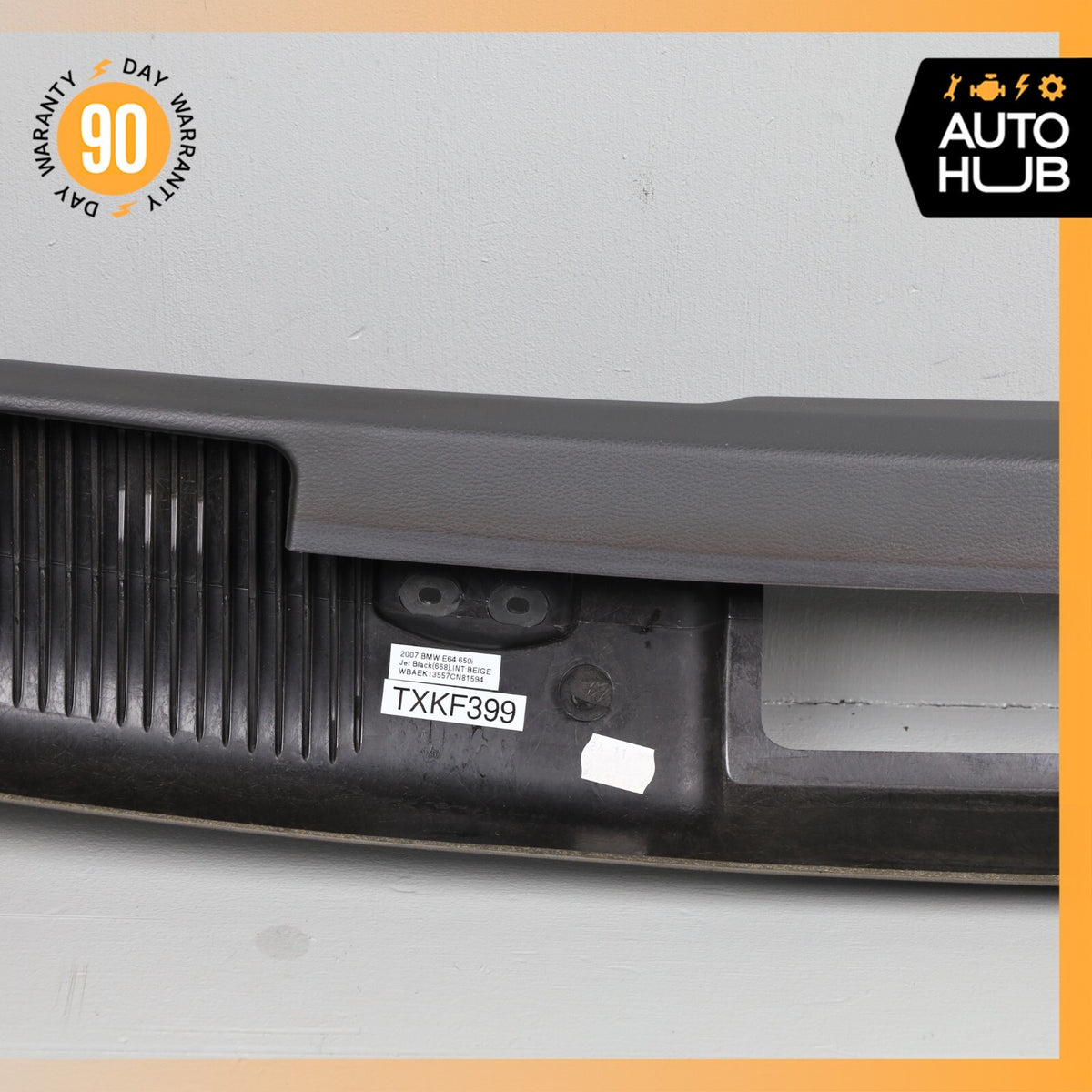 06-10 BMW E64 650i M6 Front Window Top Upper Headliner Trim Panel OEM 71k - photo 9