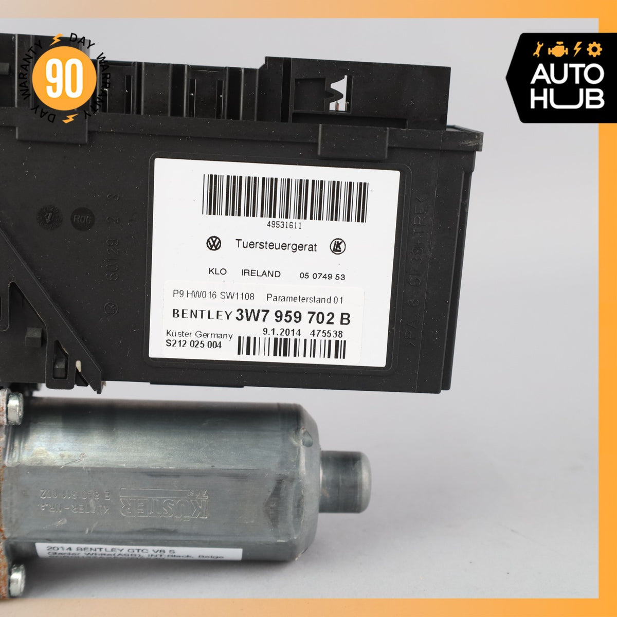 12-18 Bentley Continental GTC GT Front Right Door Window Regulator Motor OEM 49k - photo 3