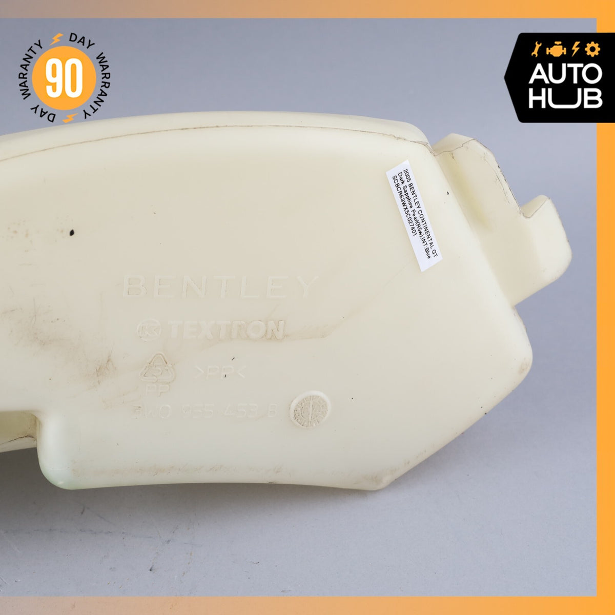 Bentley Continental GT Windshield Washer Fluid Tank Bottle Reservoir OEM 65k - photo 8