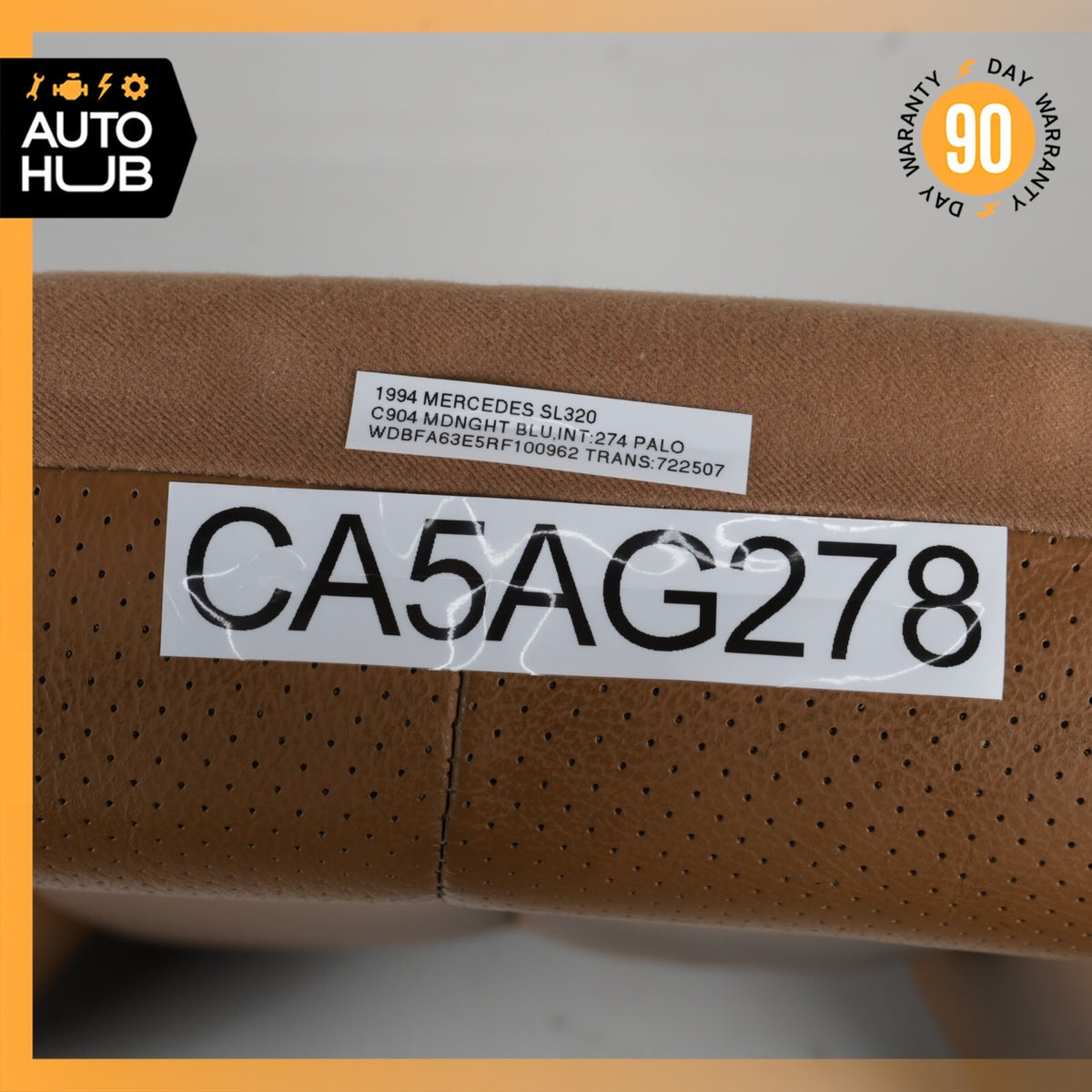 90-95 Mercedes R129 SL320 500SL Right Side Top Upper Seat Cushion Java OEM - photo 16