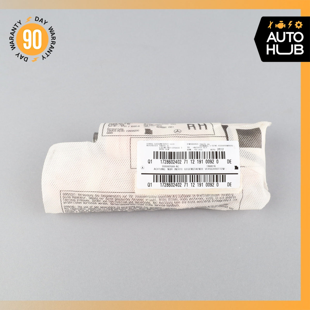 12-20 Mercedes R172 SLK250 SLC300 Front Right Seat Side Airbag Air Bag OEM 75k - photo 3