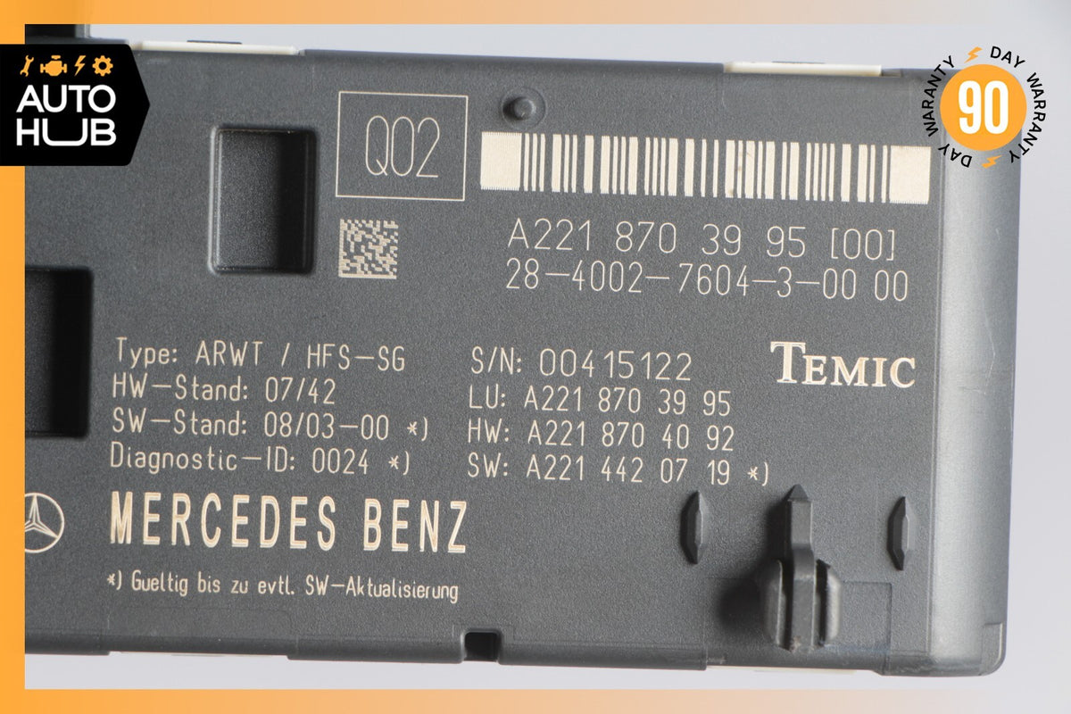 07-14 Mercedes W221 S550 S400 CL550 Trunk Release Remote Open Close Module OEM - photo 7