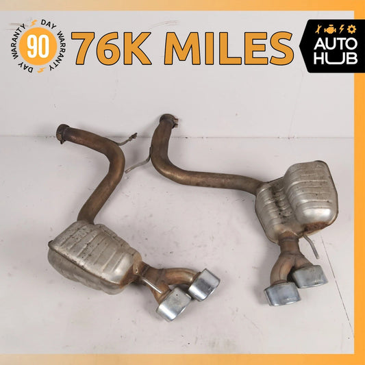 03-08 Mercedes R230 SL55 AMG Exhaust Mufflers Muffler Tips Assembly OEM 76k - photo 1