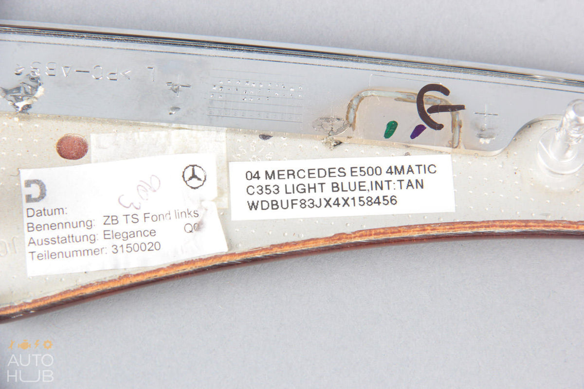 03-09 Mercedes W211 E350 E500 E550 Rear Left Driver Side Door Trim Wood OEM - photo 9