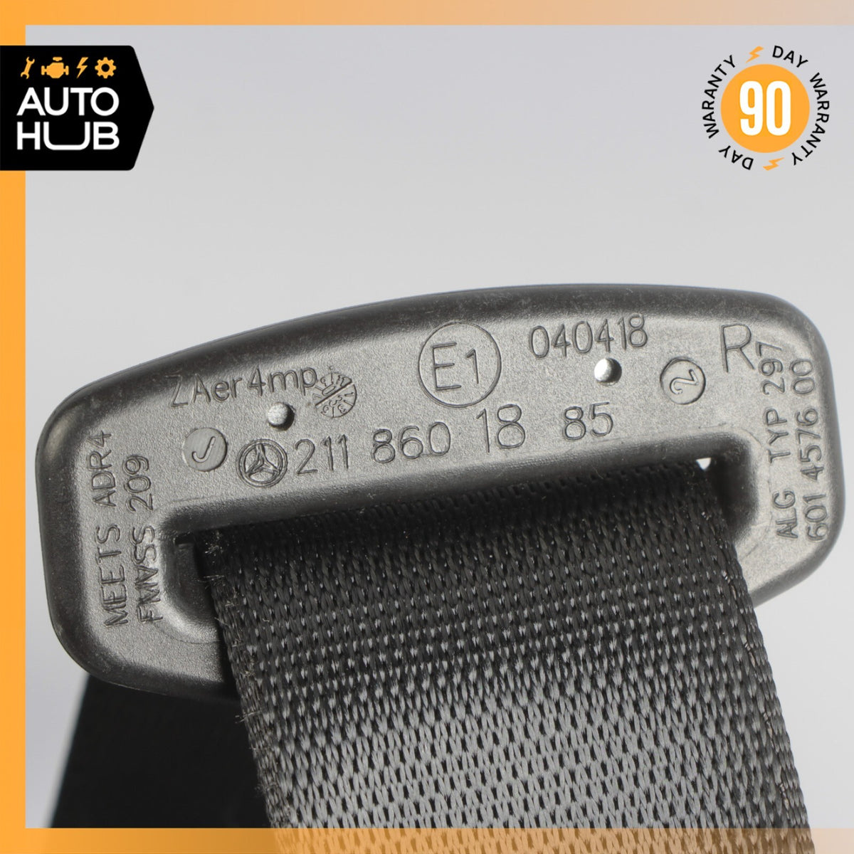 03-06 Mercedes W211 E55 AMG E500 Front Right Passenger Side Seat Belt Black OEM - photo 11