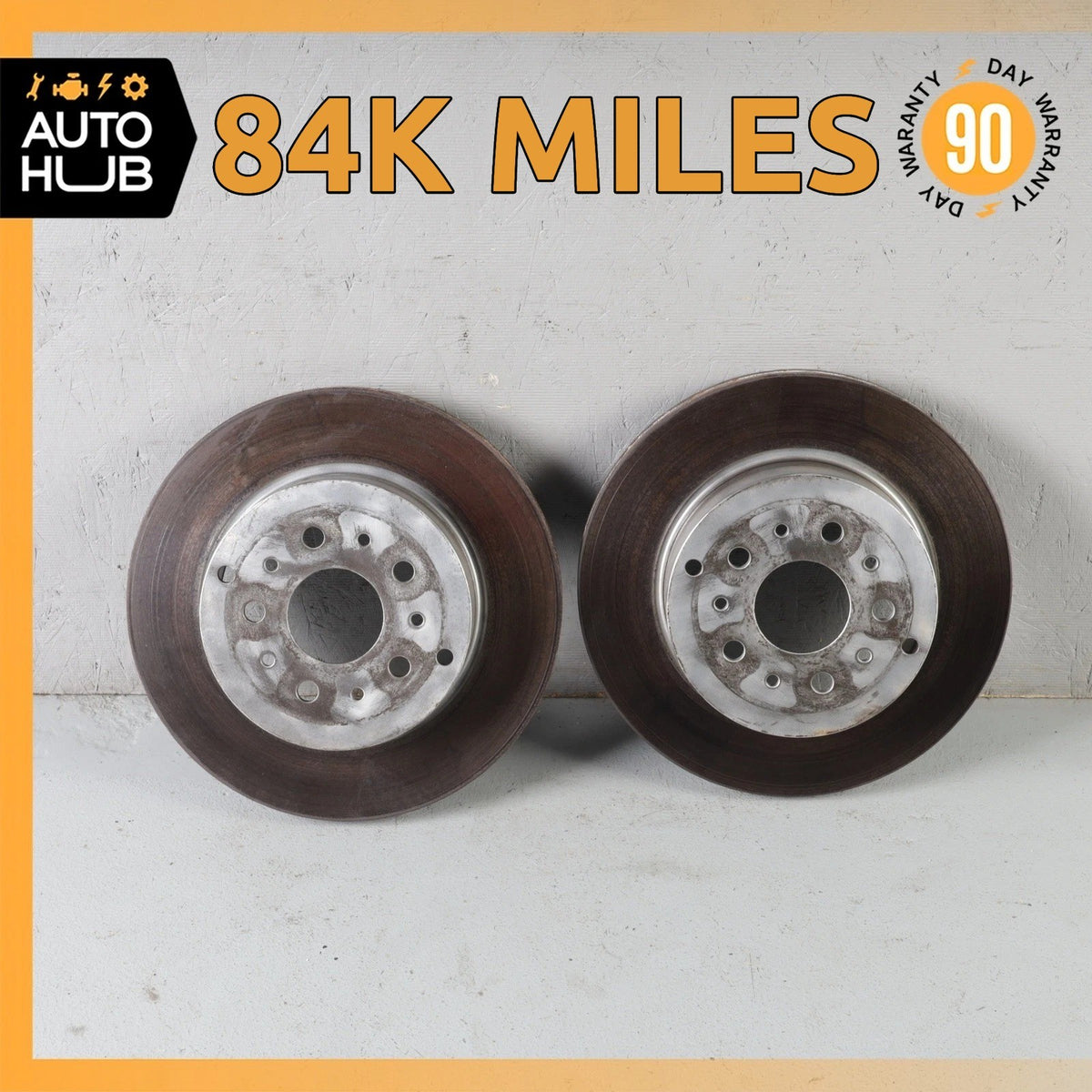 04-06 Maserati Quattroporte M139 Rear Brake Rotors Disc Left & Right Set OEM 84k - photo 1