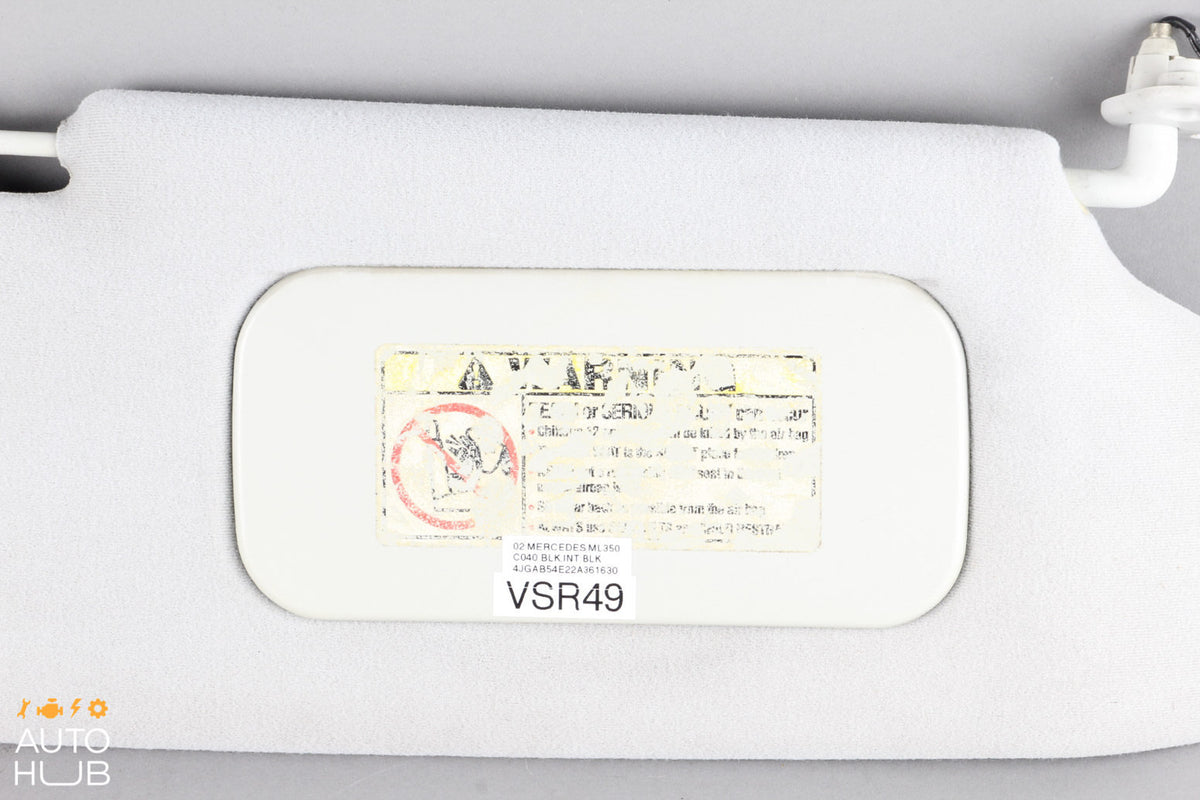 02-05 Mercedes W163 ML350 ML500 ML55 Sunvisor Shade Cover Right Passenger OEM #4 - photo 3