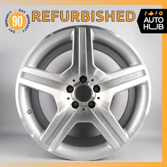 Mercedes W221 S550 CL63 AMG 9.5 x 19 19" Rear Wheel Rim Silver 2214012702 OEM - photo 1