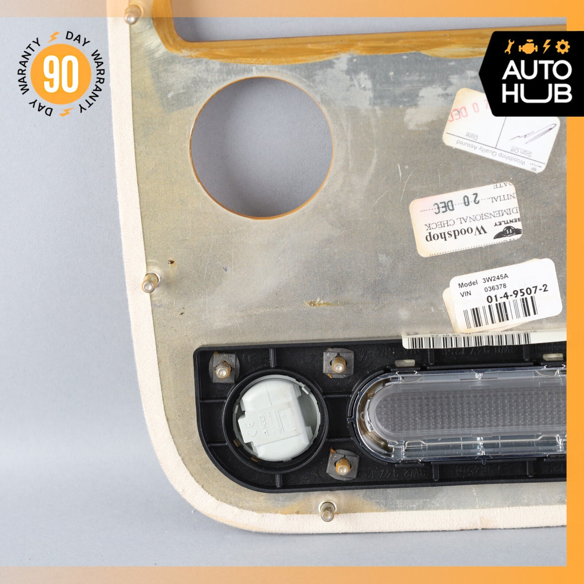 06-13 Bentley Continental Flying Spur Rear Overhead Dome Light Trim Wood OEM 58k - photo 10
