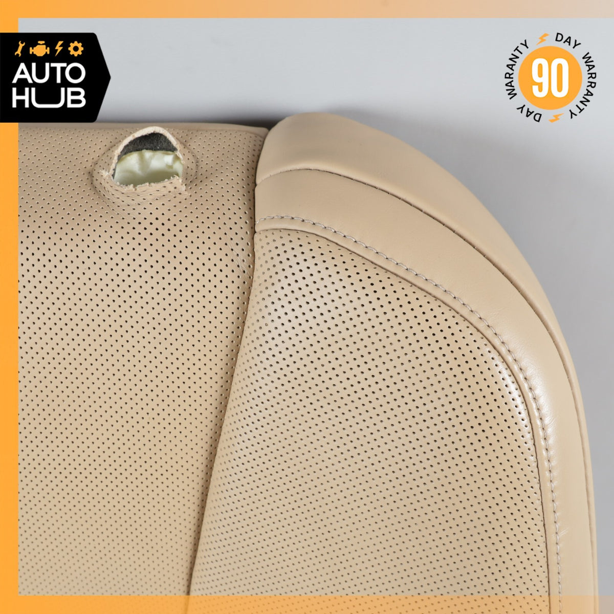 15-18 Porsche Macan S 95B Front Left Side Seat Upper Cushion Leather Beige OEM - photo 3