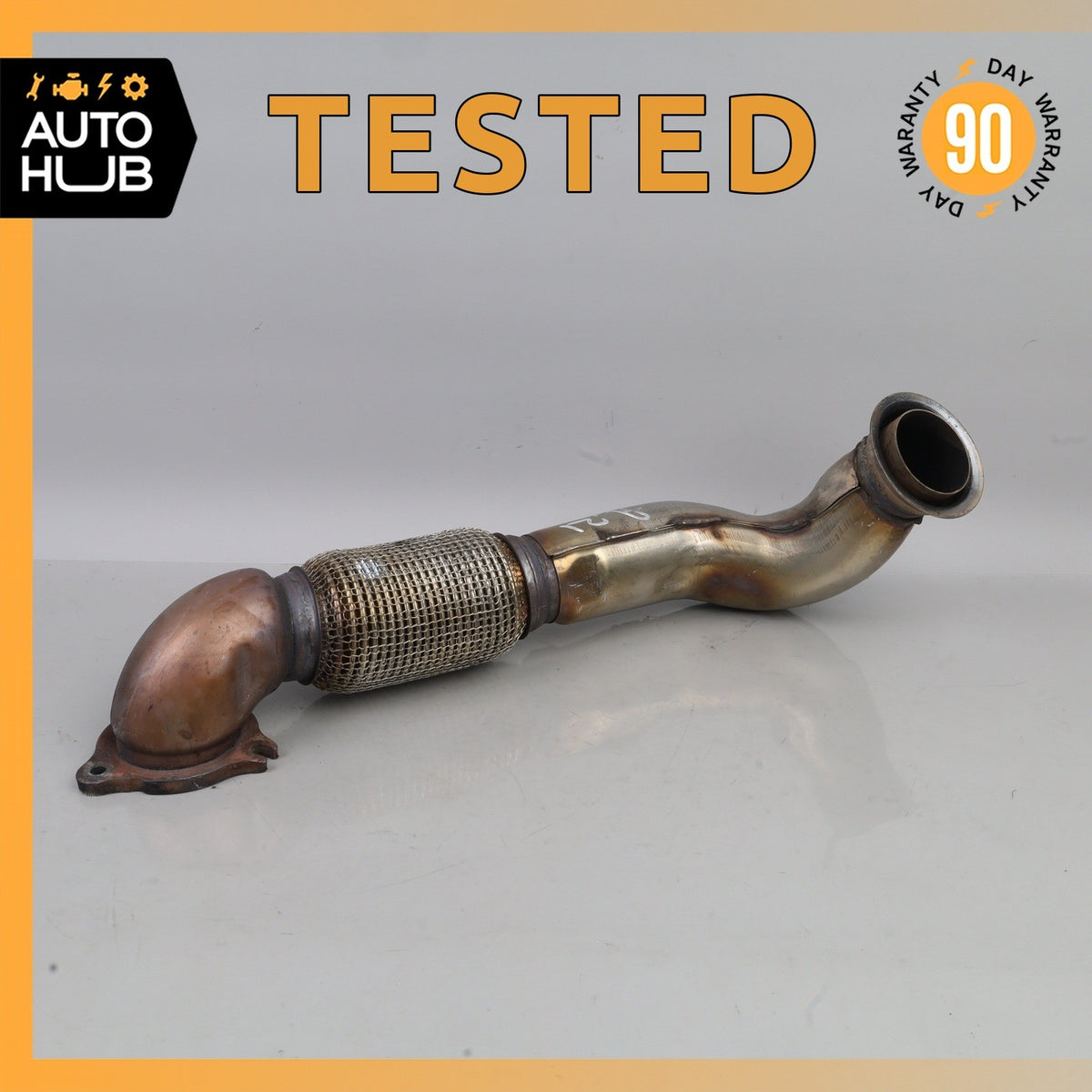 12-19 Mercedes W166 ML350 GLE350d BlueTec Engine Exhaust Downpipe OEM - photo 1