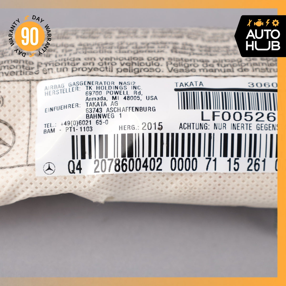 Mercedes W207 E400 C250 E550 Front Right Side Seat Airbag Air Bag OEM 79k - photo 8