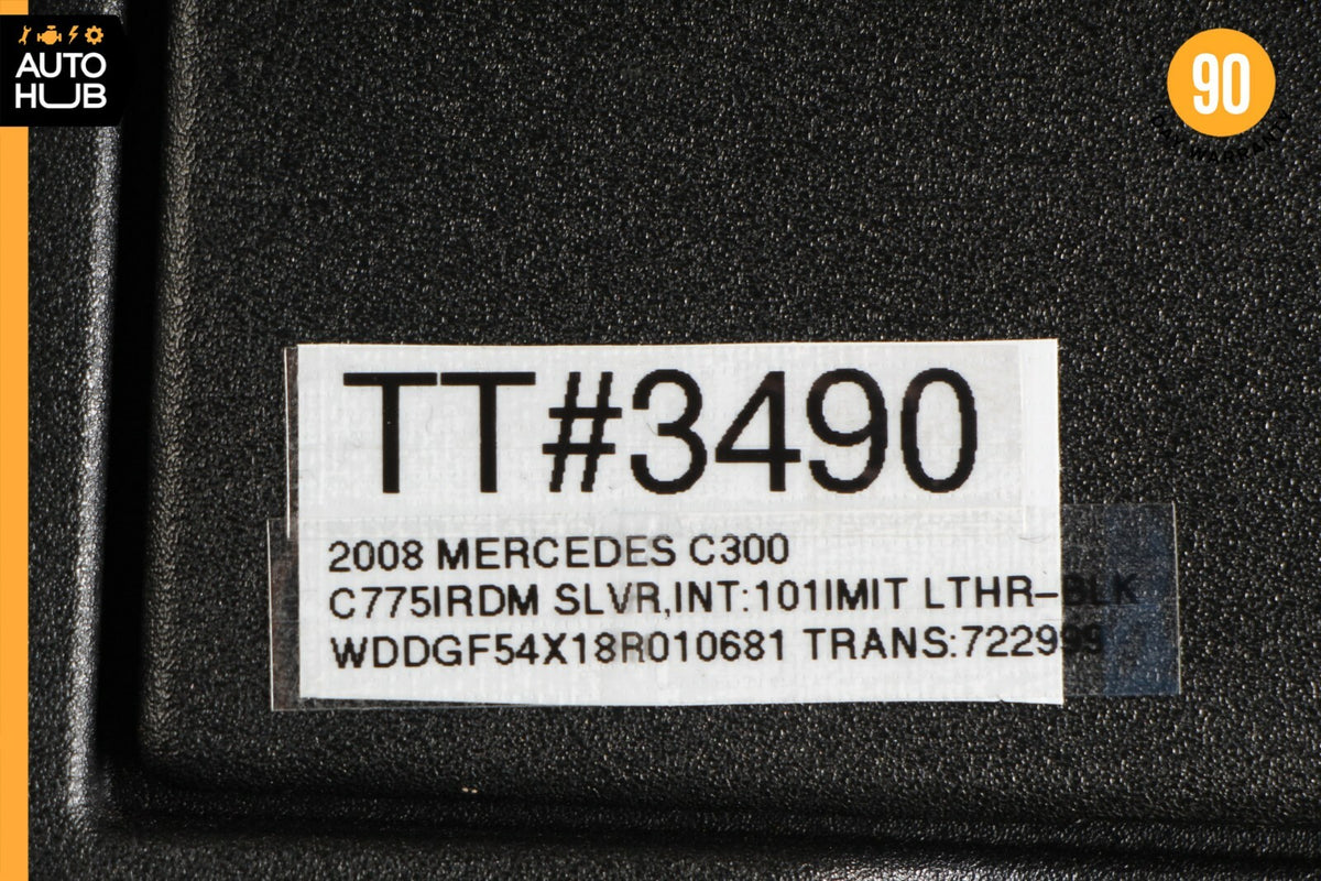 08-14 Mercedes W204 C300 C250 C350 Right Side Sunvisor Sun Visor Black OEM - photo 10