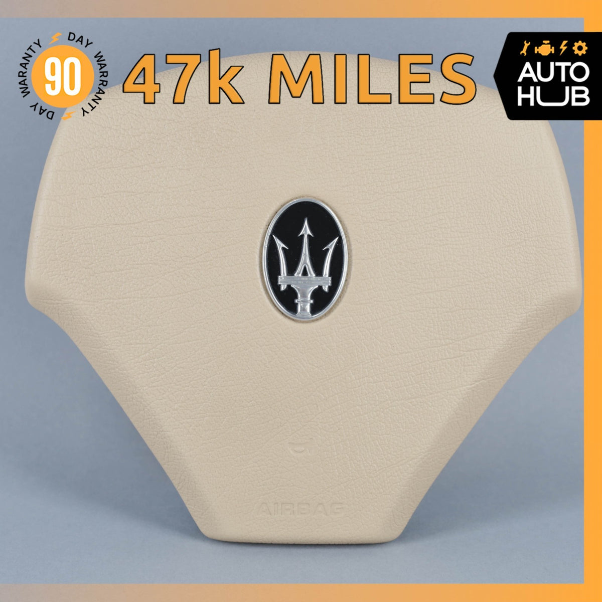 08-19 Maserati GranTurismo S M145 Steering Wheel Air Bag Airbag Beige OEM 47k - photo 1