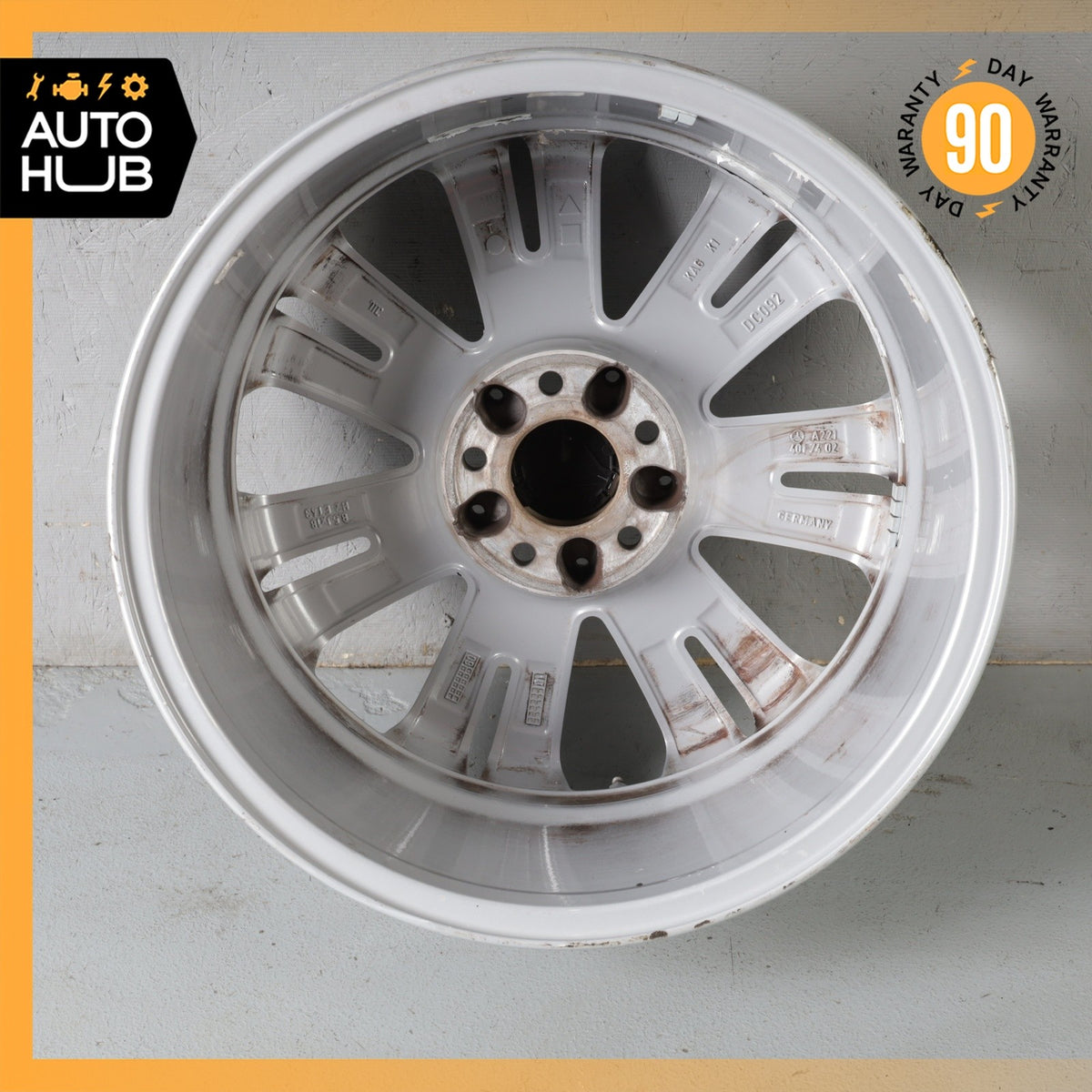 Mercedes W221 S400 S550 CL550 8.5 x 18 18" Wheel Rim Silver 2214017402 OEM - photo 16