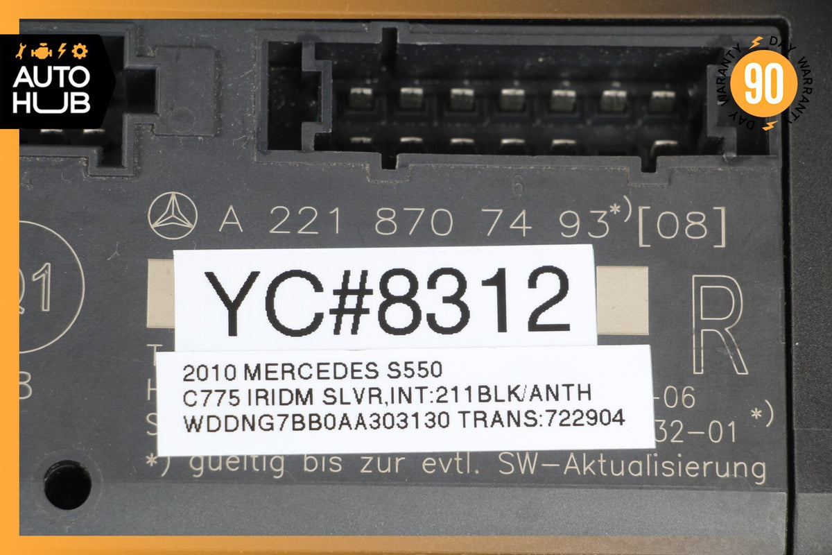 07-13 Mercedes W221 S550 S400 Front Right Side Under Seat Control Unit OEM - photo 8