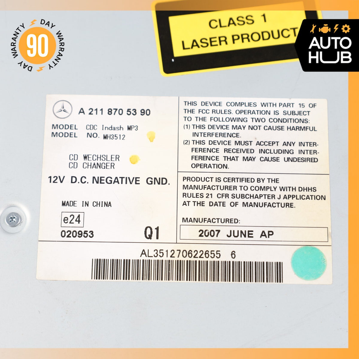 03-13 Mercedes W219 CLS500 E55 AMG SLK280 Radio 6 Disk CD Changer Player OEM - photo 10