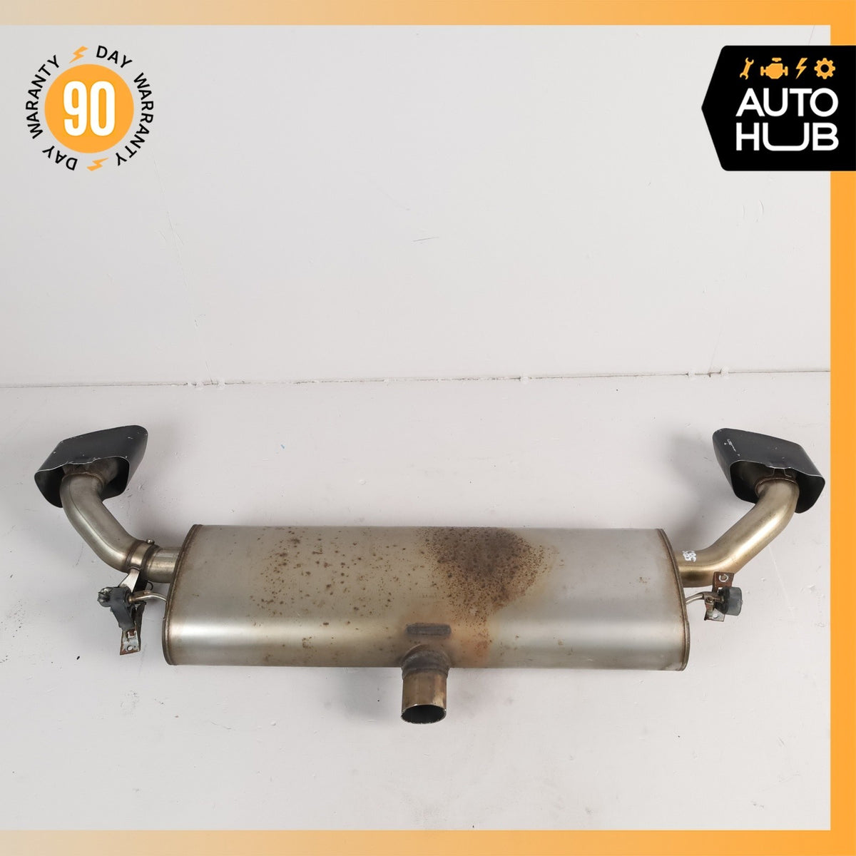 14-19 BMW F15 X5 X6 3.0L Dual Exhaust Muffler Mufflers Assembly w/ Valve OEM 86k - photo 13