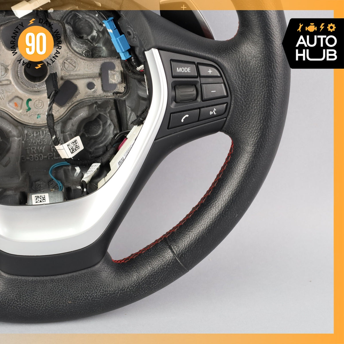 12-17 BMW F32 435i 428i Sport Leather Steering Wheel 32306863347 OEM - photo 5