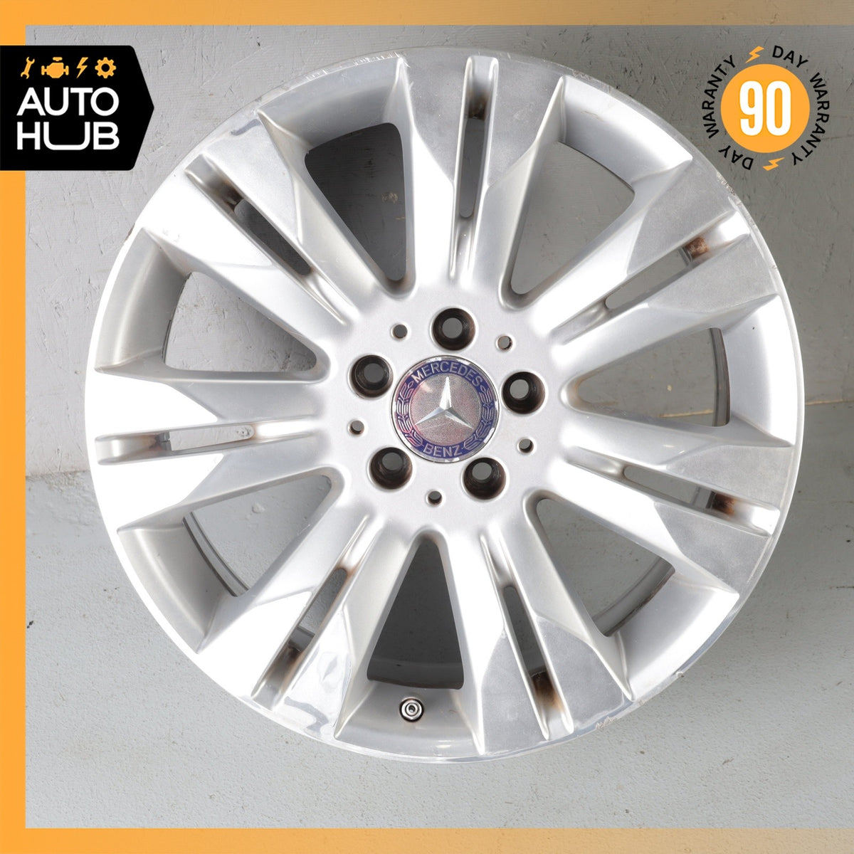 Mercedes W221 S400 S550 CL550 8.5 x 18 18" Wheel Rim Silver 2214017402 OEM - photo 1