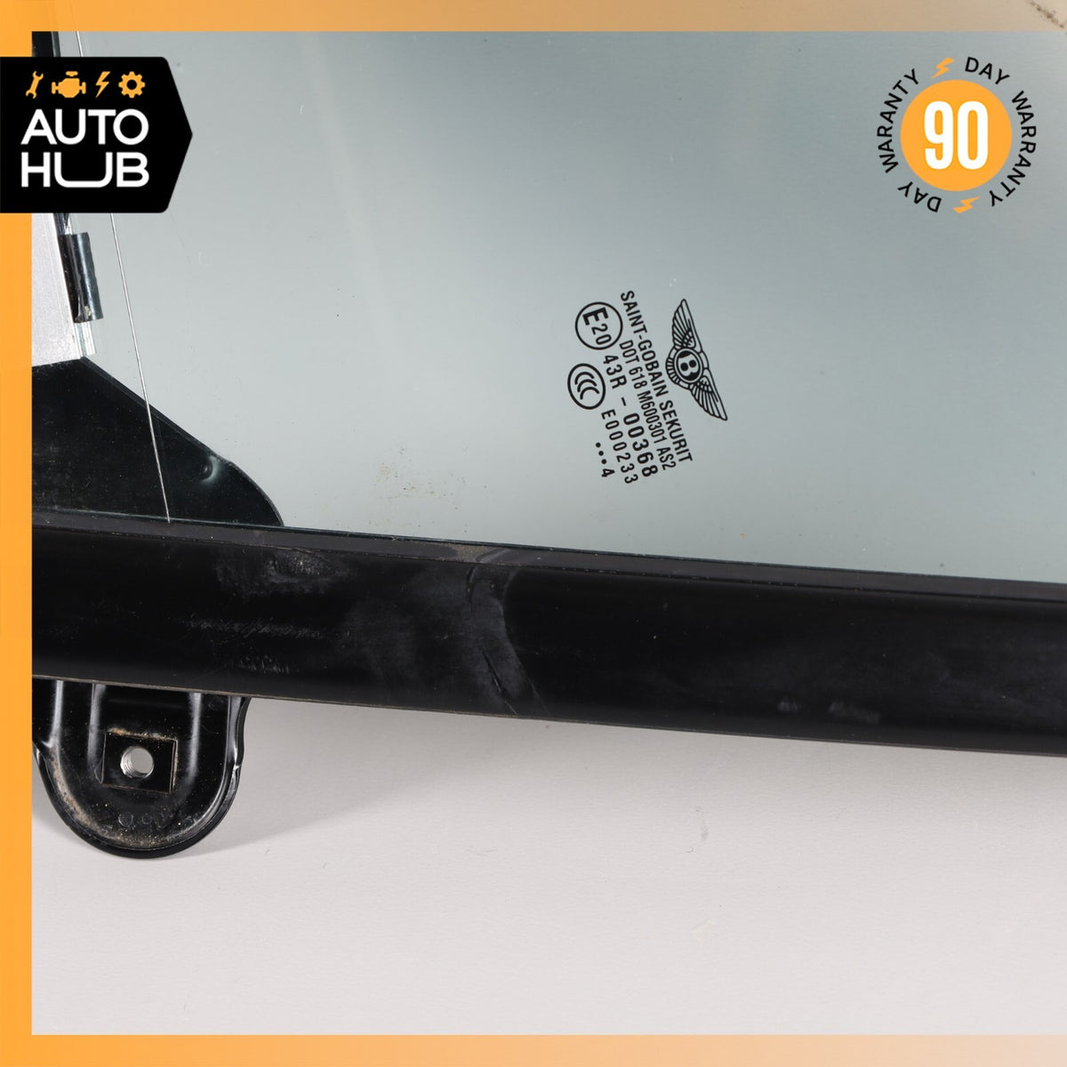 03-10 Bentley Continental GT Front Left Side Door Vent Window Glass OEM 36k - photo 7