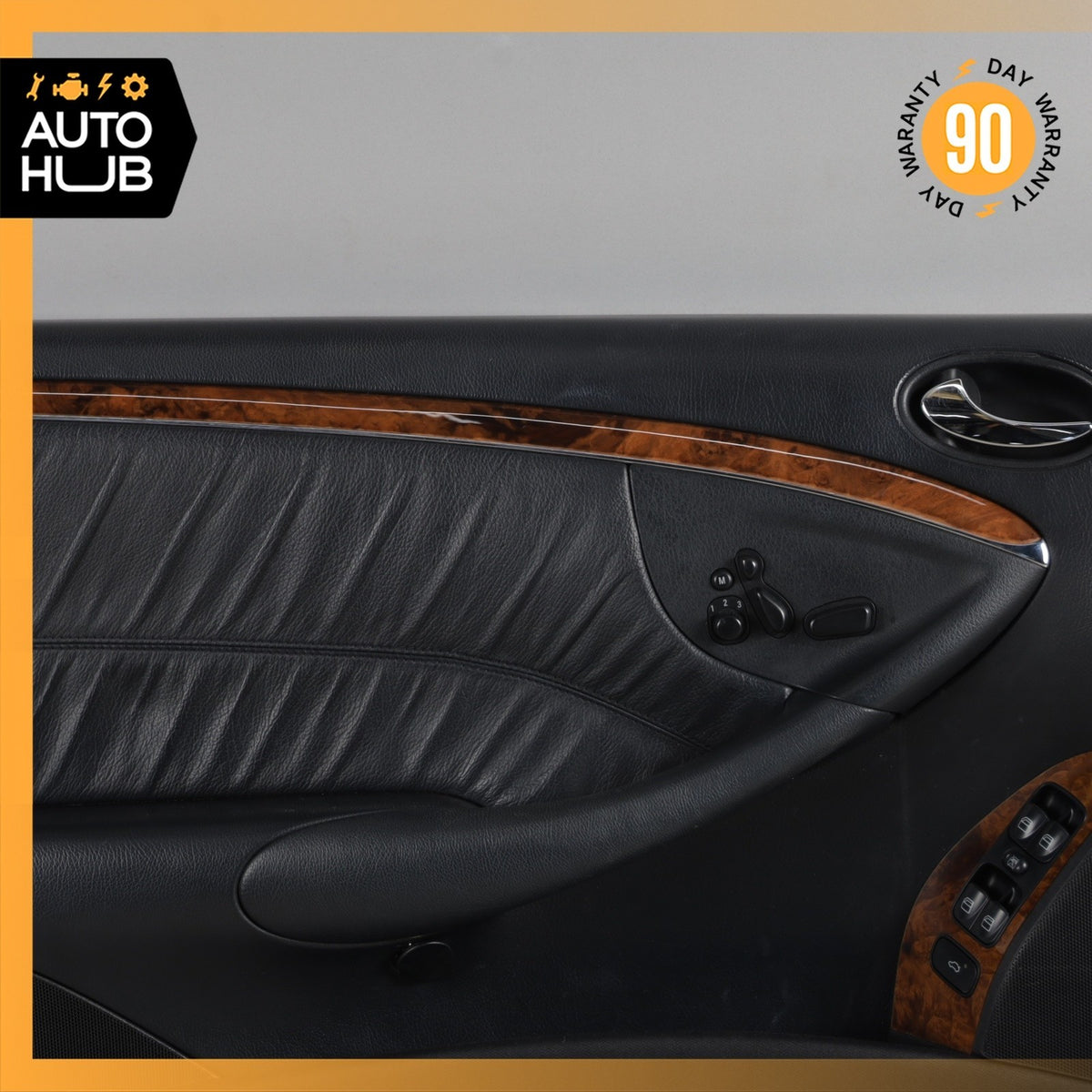 06-09 Mercedes W209 CLK350 CLK500 Door Panel Front Left Side Black OEM - photo 3