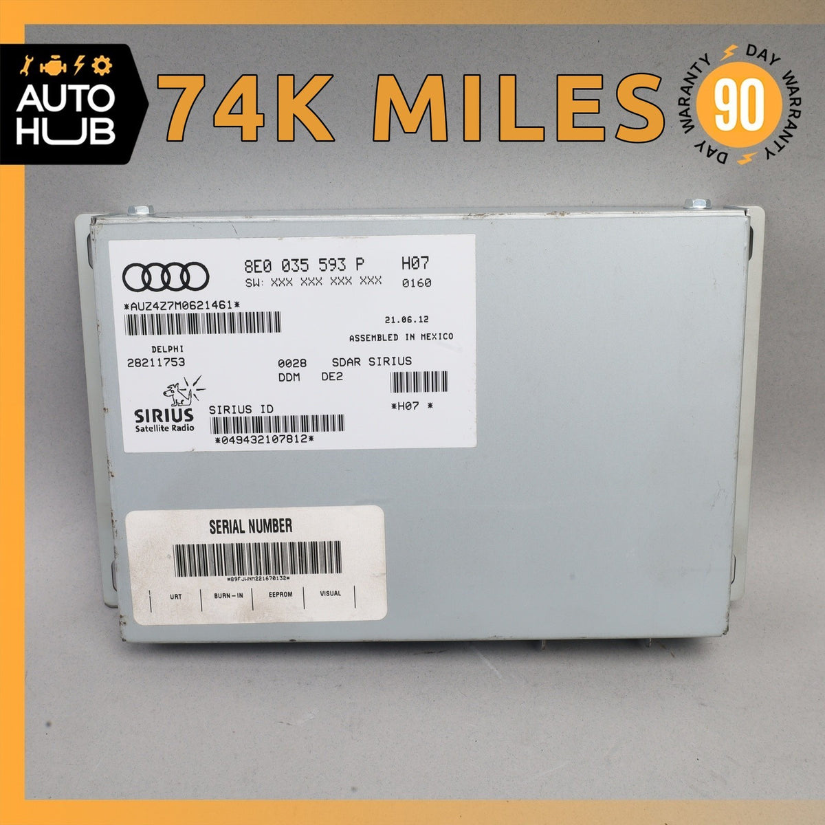 Audi 8J TT Satellite Radio Receiver 8E0035593P OEM - photo 1