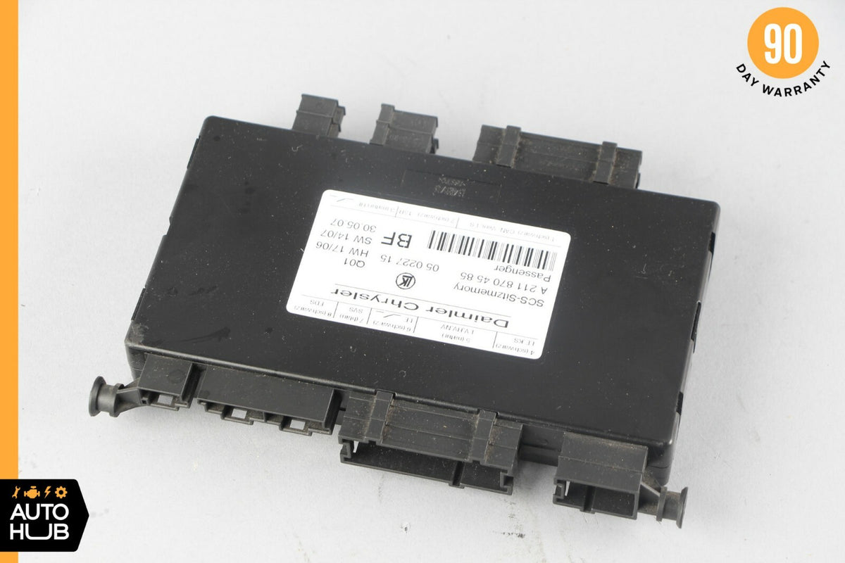 06-09 Mercedes W211 E550 CLS500 Seat Control Module Front Right Passenger OEM - photo 2