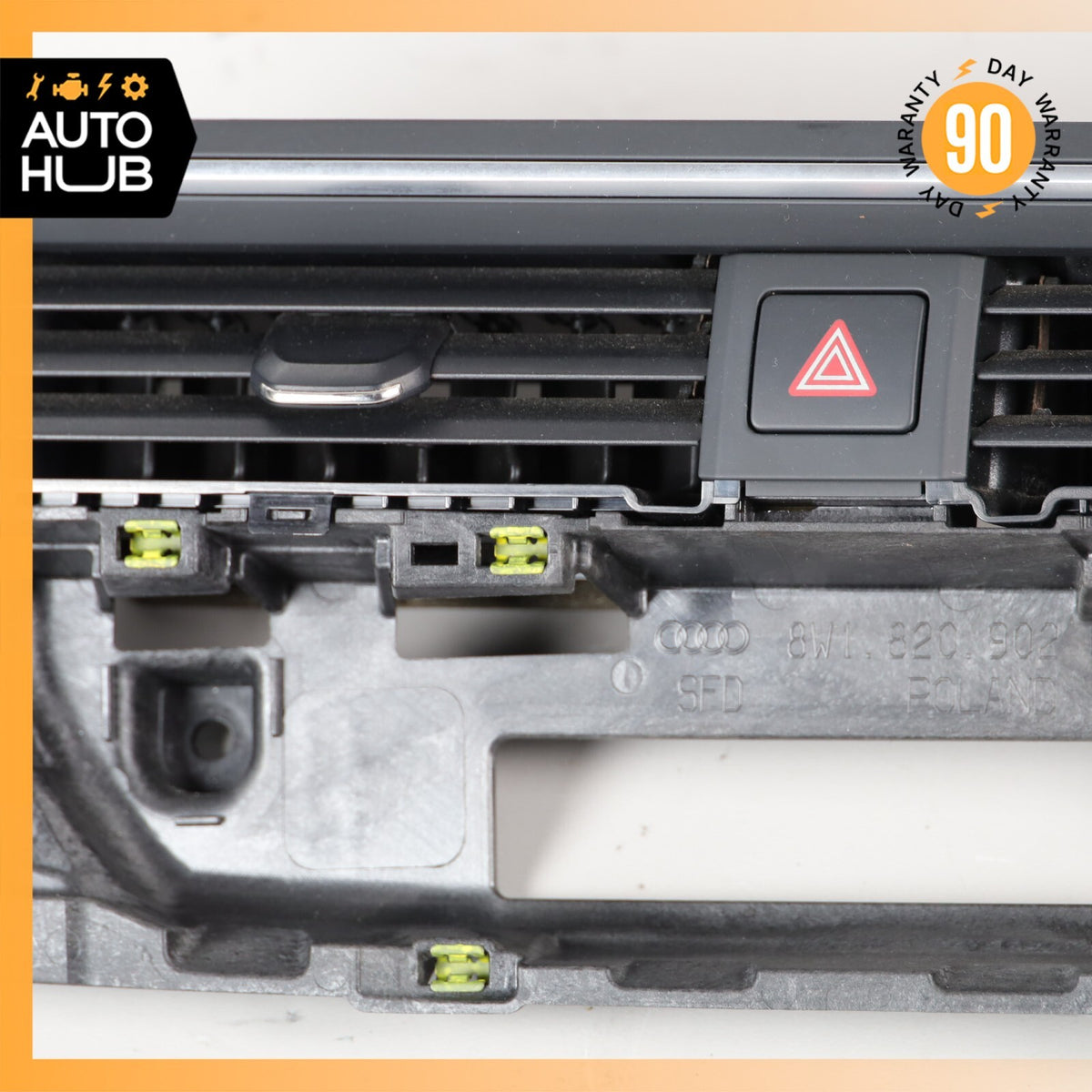 17-18 Audi B9 A4 Dashboard A/C Vent Assembly Black OEM 56k - photo 5