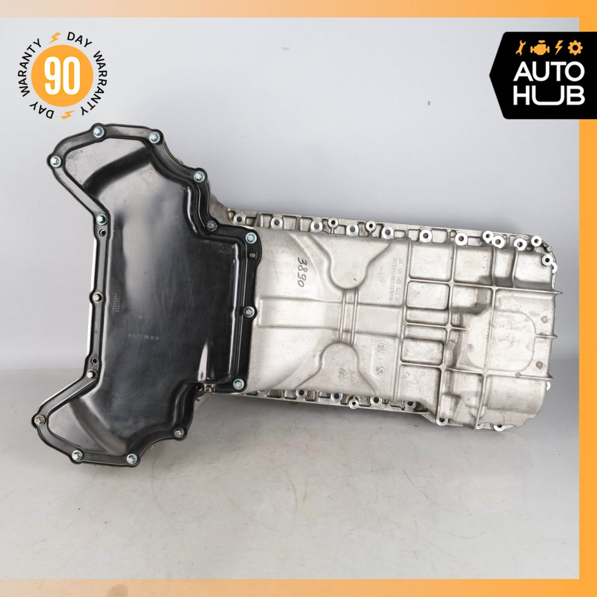 07-12 Mercedes R230 SL550 CLS550 E550 CLK550 Upper & Lower Oil Pan Section OEM - photo 1