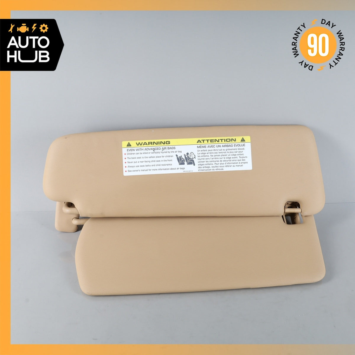 11-14 Porsche Cayenne 958 Sun Visor Sunvisor Front Left Driver Side Beige OEM - photo 1