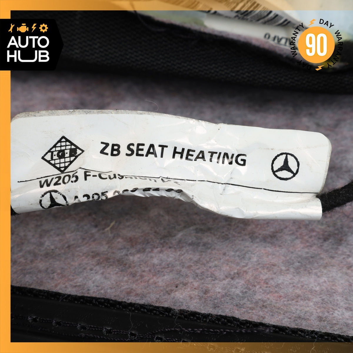 15-18 Mercedes W205 C300 GLC300 Front Right Lower Bottom Seat Cushion Black OEM - photo 19