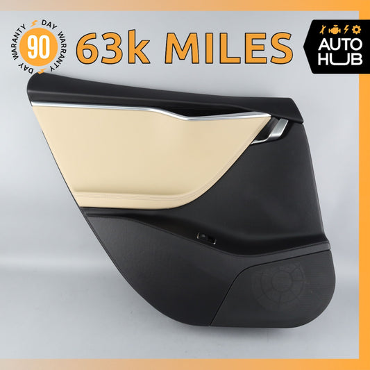 12-20 Tesla Model S Rear Left Side Interior Door Panel Black 600613309J OEM 63k - photo 1