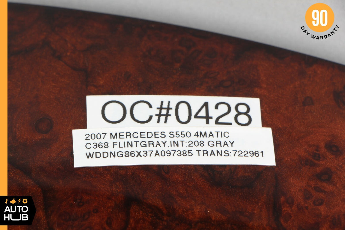 07-13 Mercedes W221 S550 S63 AMG Center Console Rear AC Control Trim Bezel Wood - photo 12