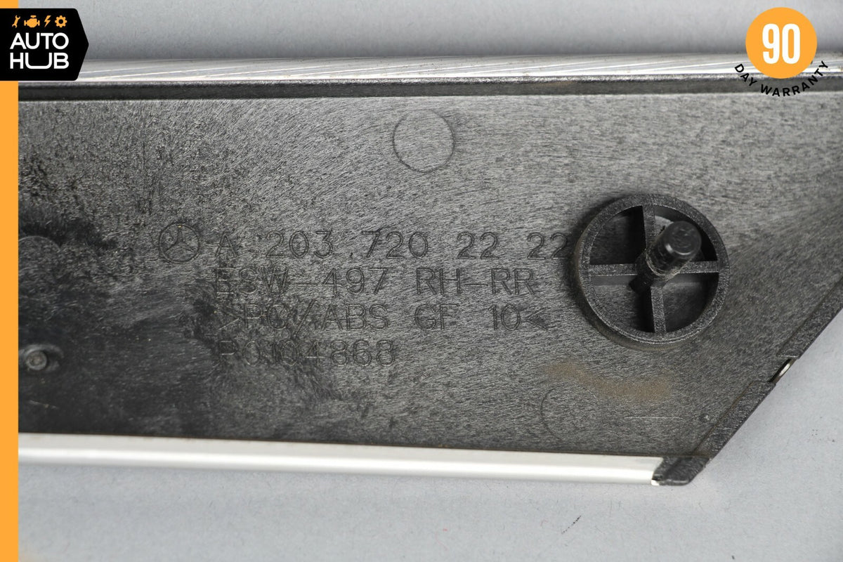 05-07 Mercedes W203 C230 C320 Front Right Side Interior Door Panel Trim Silver - photo 11