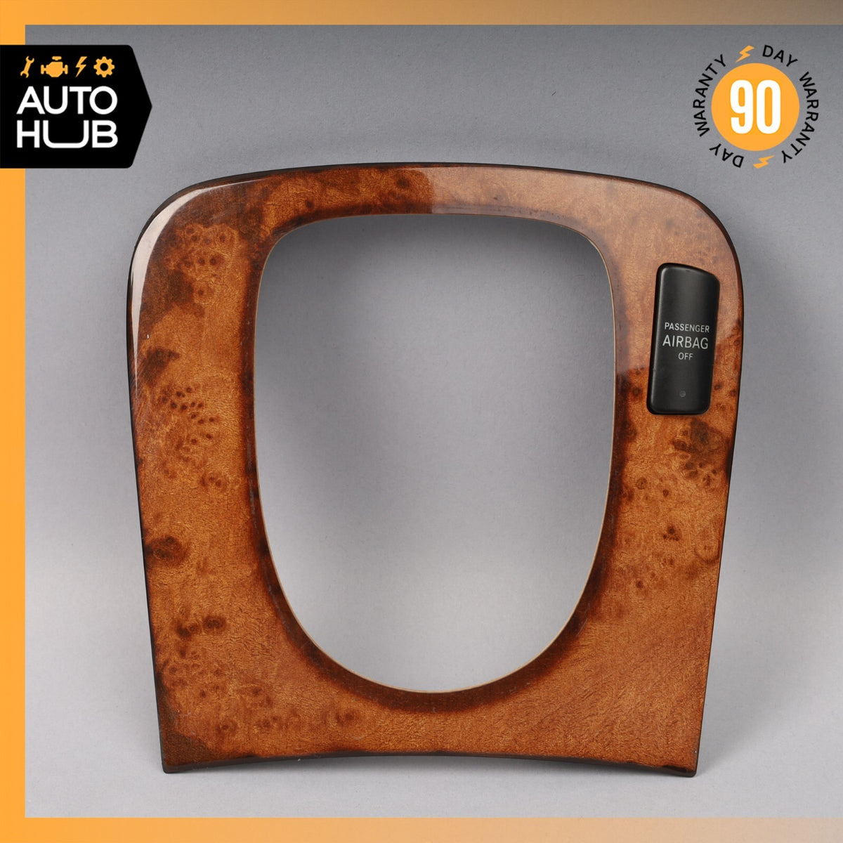 03-06 Mercedes W220 S600 S55 AMG S430 Center Console Shifter Bezel Trim Wood OEM - photo 1