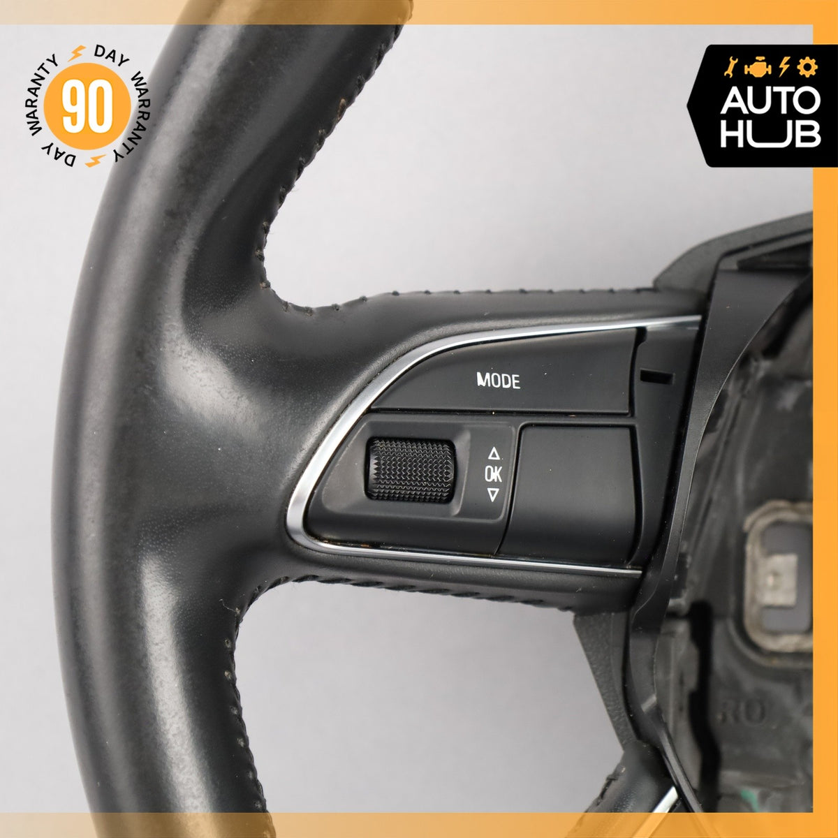 Audi 8R Q5 4-Spoke Steering Wheel w/ Switch Black 8R0419091BD OEM - photo 6