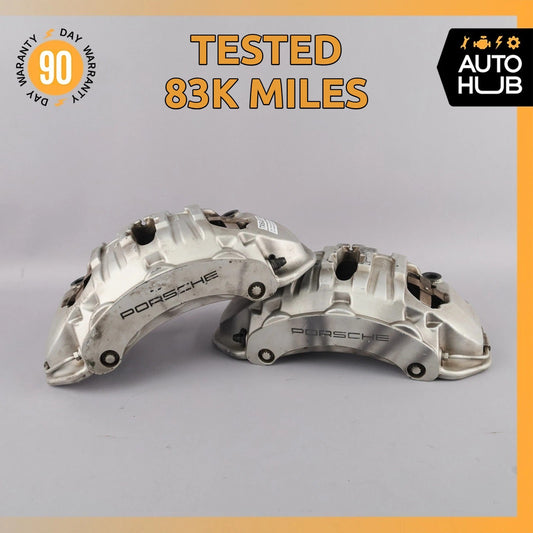 10-23 Porsche Panamera Cayenne Macan Front Brake Calipers Set 7PP615123 OEM - photo 1